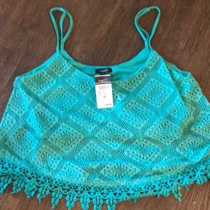 Teal crop top